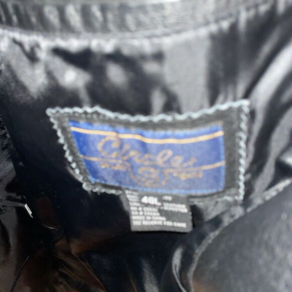 Circle S Men’s Leather Jacket Size 46L Large Black Leather Going Out Party - Picture 2 of 12